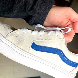 Vans Off The Wall Old Skool Comfy Cush Cream Suede Light Blue Swish
